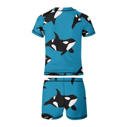 Killer Whale SwimmingChildren's Swimsuits Boys Two Piece Suit7-9Y（120cm）4