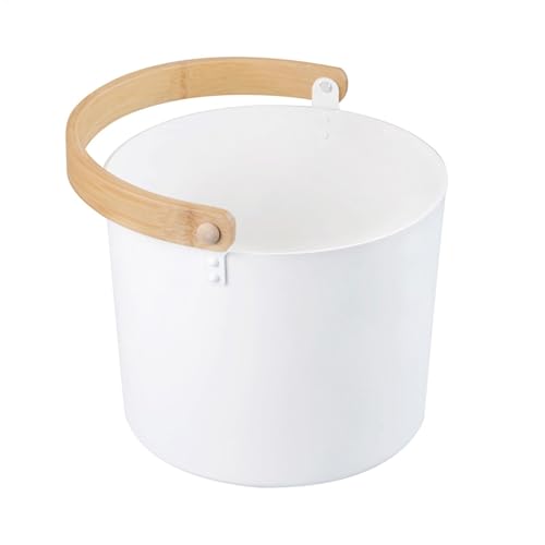 7L Luxury Finnish Sauna Aluminum Bucket with Long Handle Spoon Set | Matching Ladle and Sauna Barrel, Durable for Relaxing Home Spa Experience Sauna Accessories