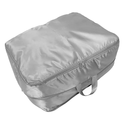 UKCOCO Bolsa Organizadora de Compresión para Ropa y Edredones Tamaño Grande Color Gris Bolsa de Almacenamiento Autocompresible para Viaje y Armario Cubo Organizador Que Ahorra