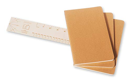 Moleskine Cahier Journal, Soft Cover, Large (5" X 8.25") Plain/Blank, Kraft Brown, 80 Pages (Set Of 3) #TOP2