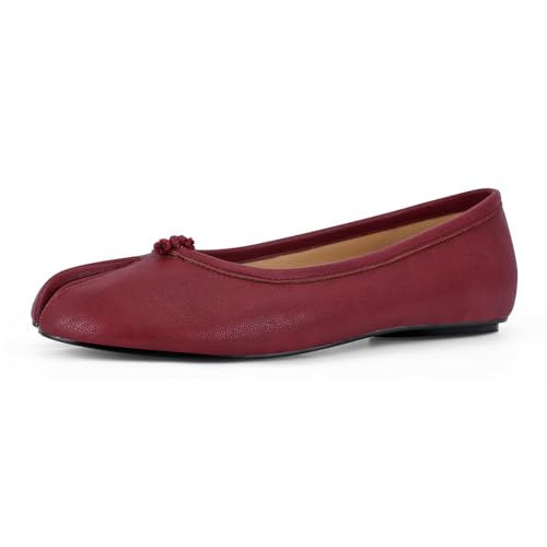 Image of Tabi Shoes Women Split Toe Shoes Wide Width Ballet Flats Comfort Casual Work Shoes for Women Office