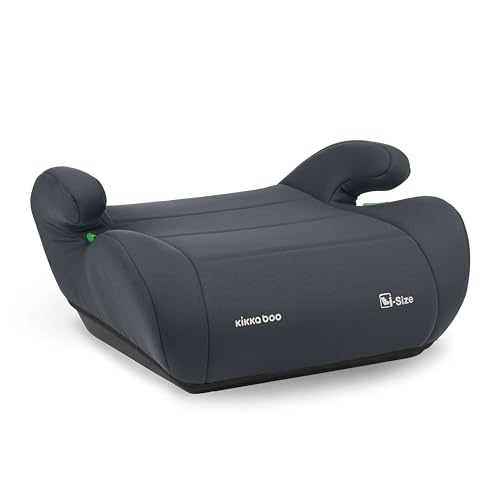 KikkaBoo Sitzerhöhung Auto Kinder i-UP, i-Size, 125-150 cm, Gruppe 3, 7-12 Jahre, 22-36 kg, Leichter Einbau mit Gurt, Grau
