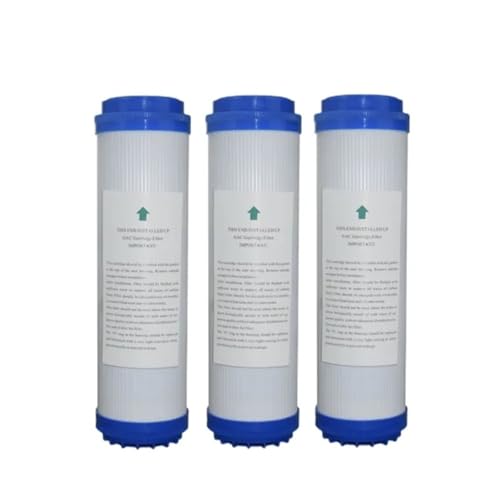 JCKJWL Filtros de Agua de carbón Activado Granular UDF GAC de 10 Pulgadas, reemplazo de de Tratamiento de Filtro purificador de Agua Potable for Cocina Reemplazo Debajo del Fregadero(3PCS)