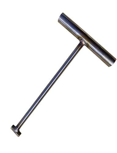 GHHVFEC Sewer Drain Cover Pry Bar, T-Handle Manhole Hook Tool for Lifting & Moving Heavy Grates, Utility Tool for Drainage Maintenance (Dia 10mm, 40cm/15.7")