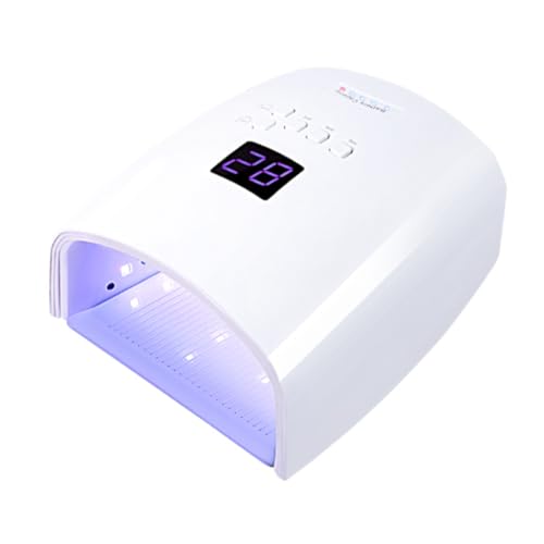 Vocdikficy Lámpara de Uñas LED UV Recargable Lámpara de 66 W para Manicura con Pantalla LCD 4 Configuraciones de Temporizador Herramientas de Manicura para Decoración de Uñas ENCHUFE UE,A