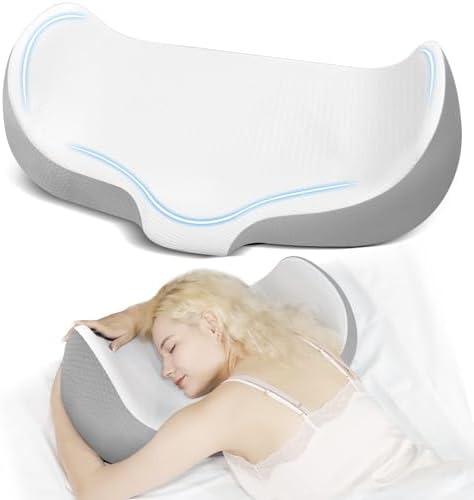 Cervical Neck Pillow, Extra Firm Large Side Sleeper Pillows for Neck, Orthopedic Contour Memory Foam Pillows for Side Back Stomach Sleepers with Breathable Pillowcase