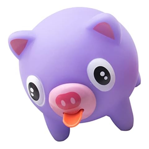 NUOBESTY for Kids Animal Squeeze Stick Out Slow Rising Piggy Screaming for Decompression Relief(Purple) Cover