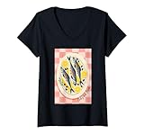 Photo Gallery donna piatto sardine retro salato ma dolce divertente cibo arte spiaggia maglietta con collo a v Photo Gallery donna piatto sardine retro salato ma dolce divertente cibo arte spiaggia maglietta con collo a v