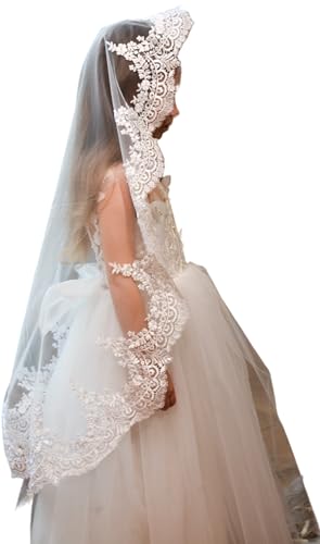 Girls First Communion Veils Mantilla Chapel Veil Latin Mass Church Veil2