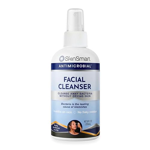 SkinSmart Antimicrobial Facial Cleanser for Breakouts & Blemishes...