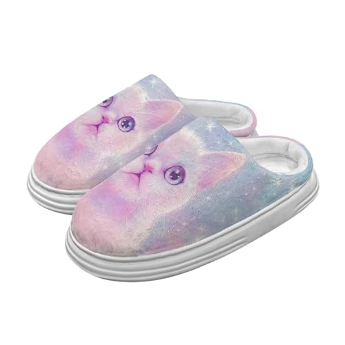 Women's Plush Slip on Slipper with Non-Skid Thick Sole Warm House Shoes Cozy Bedroom Slippers for Ladies2