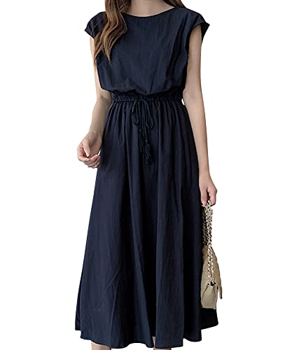 [Amulet] アミュレット ロングワンピース ネイビー F