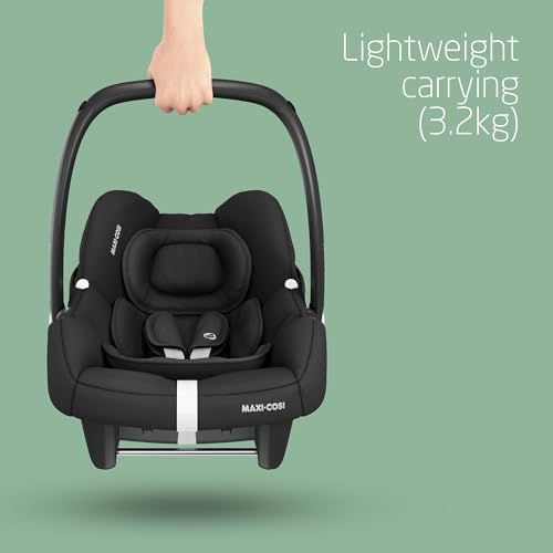 Maxi-Cosi CabrioFix i-Size, Baby Car Seat, 0–12 Months, Max. 12kg, Lightweight Car Seat Newborn (3.2kg), Large Sun Canopy, Extra Padded Seat, Fits Most Maxi-Cosi Pushchairs, Essential Black - Image 4