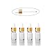 Produktbild 12 Stück 5ml Leeren Glas Klar Pipettenflasche Glasflasche Gold Deckel für ätherischem Öl Aromatherapie Duftöl Probe mit Glaspipette Pipetten Tropfpipette