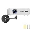 Aurzen Estante de montaje en pared para proyector, uso en pared con ángulo ajustable, rotación de 360° e inclinación, soporte de metal plegable de alta resistencia, soporta 4.4 libras, compatible con