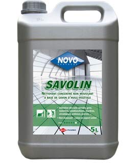 Novo Savolin nettoyant a l'huile de lin pour carrelage, pierre, tomettes.spécial autolaveuse Bidon de 5 L