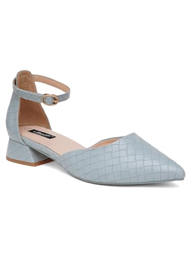 SHERRIF Women's Blue Color Heels (SF-4114-BLUE-35)