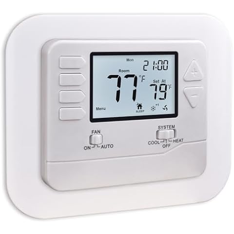 Heagstat 5-1-1 Day Programmable Thermostat and Wall Plate Cover Cover