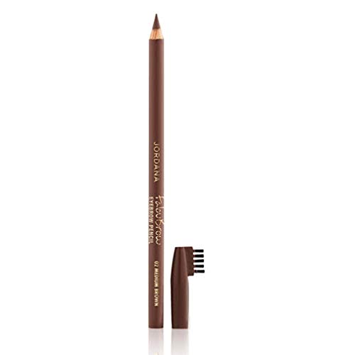 2 Pack Jordana Cosmetics Fabubrow Eyebrow Pencil 02 Medium Brown