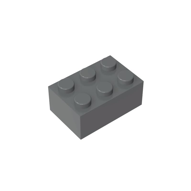 Gobricks 3002 Basic Bricks Brick 2x3 50 Pieces GDS-541 Compatible with Lego Building Blocks Color:Dark Bluish Gray