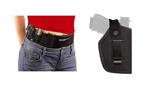 ComfortTac Ultimate Belly Band Gun Holster for Concealed Carry and Concealed Carry Holster - Carry Inside The Waistband IWB or Outside The Waistband OWB