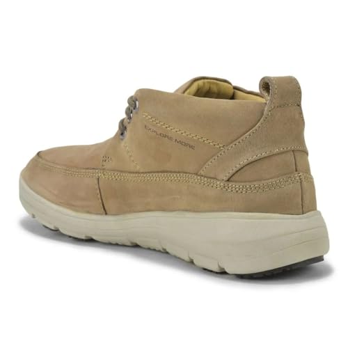 Image of Woodland Men Camel Nubuk Buff Casuals Laces