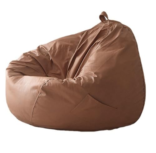 Funda para puf de piel sintética de alta calidad, tamaño jumbo, 90 x 100 cm, versátil funda de sofá para dormitorio, sala de estar, jardín, no requiere relleno, cómoda tumbona puf