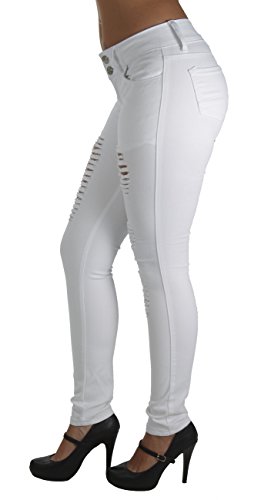 Plus Size Fashion Colored Jeans, Destroyed Ripped, Sexy Skinny Jeans3