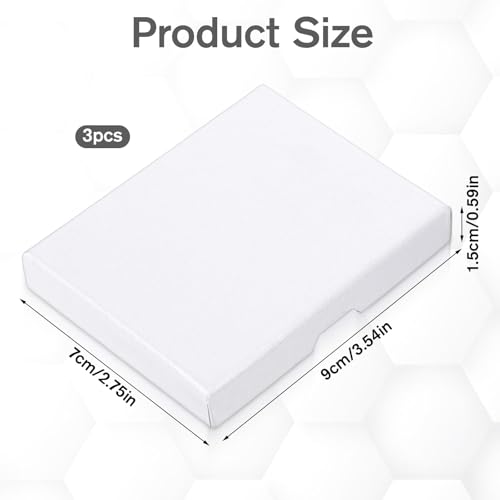 3 PCS Small Jewelry Gift Boxes, Cardboard Jewelry Box with Lids Cardboard White Jewelrys Gift Boxes Portable Square Pendant Storage Case Pendent Storage Case for Necklaces Bracelets Earrings