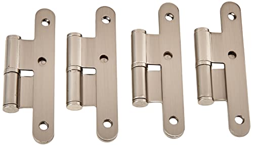 4 Unidades Pernio Niquel Canto Redondo Sin Remate 100 mm. Derecha