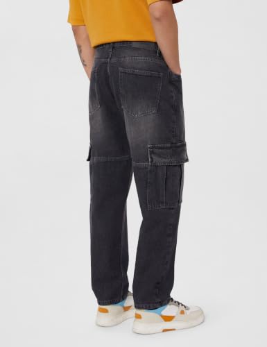 Image of Amazon Brand - Symbol Men's Baggy Cargo Jeans (Loose Fit | 100% Cotton)