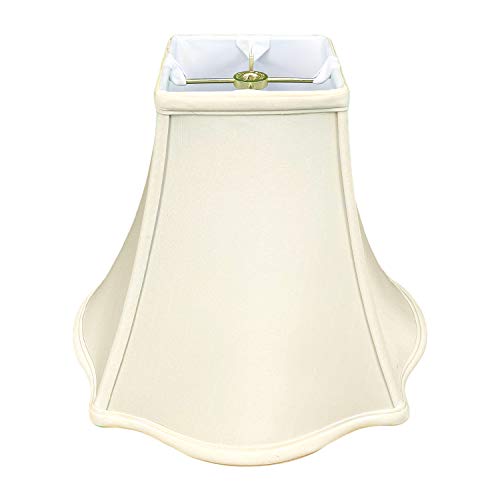 Image of Royal Designs Fancy Square Bell Lamp Shade - Eggshell - 7 x 16 x 12.75