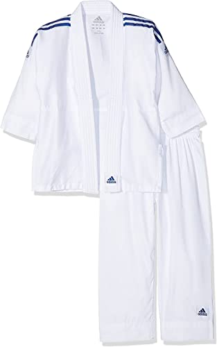 adidas Kimono Judo Anzug ADIJ180, elastische Hose, ohne Gürtel weiß weiß 130/140