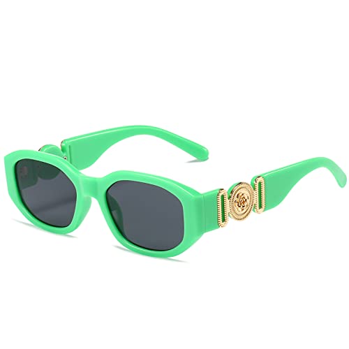 Image of LASPOR Irregular Sunglasses for Women Men Trendy Retro Vintage Rectangle Glasses Hexagon Shades Driving UV400 Protection