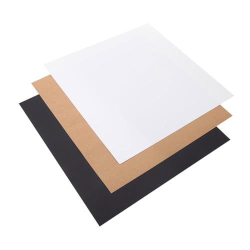 Uonlytech 60 Sheets Square Kraft Cardboard Mandala Art Paper Black White Natural Calligraphy Painting Diy Projects