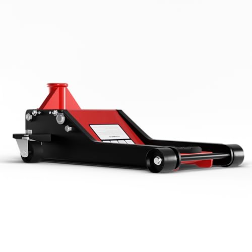 Wagenheber 3T Hydraulisch Flach Hubhöhe 75-510mm mit 2X Gummiauflage und Arbeitshandschuhe 360°...