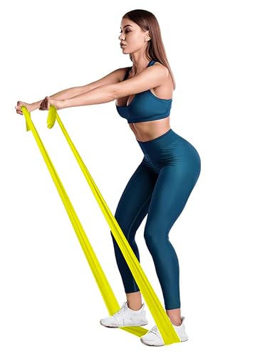 Image of A-Tape Resistance Thera Loop Bands for Unisex| Elastic Exercise Band Set | Best Resistant Workout Loops for Booty, Glute, Leg & Thigh Exercising (51 * 6 Inch) (Yellw)