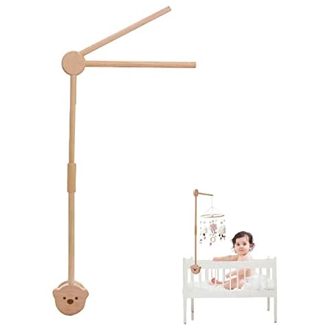 let's make Baby Mobile Kleiderbügel Mobile Bettglocke Halter 27 Zoll Holz DIY Bär Krippe Mobile Arm Buche Halter Geeignet zum Aufhängen Baby Kinderzimmer Mobiles Cover