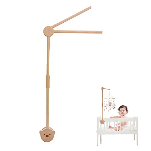 Promise Babe Baby Mobile Halterung Holz Bär Design für Babyett, Kinderzimmer Wickeltisch Laufstall DIY Baby Mobile Halter Gestell Stange Mobile Befestigung Aufhängung Spieluhr Windspiele Bettglocke