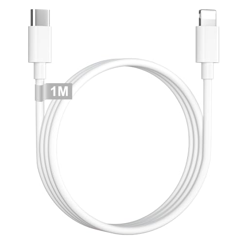 iPhone Ladekabel 1M [Apple MFi Zertifiziert], USB C Lightning Kabel 1M Lightning Ladekabel iphone Schnellladekabel i Phone Kabel Handyladekabel für iPhone 14/14 Pro...