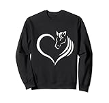 Photo Gallery regalo per cavallerizza cuore con testa di cavallo felpa Photo Gallery regalo per cavallerizza cuore con testa di cavallo felpa