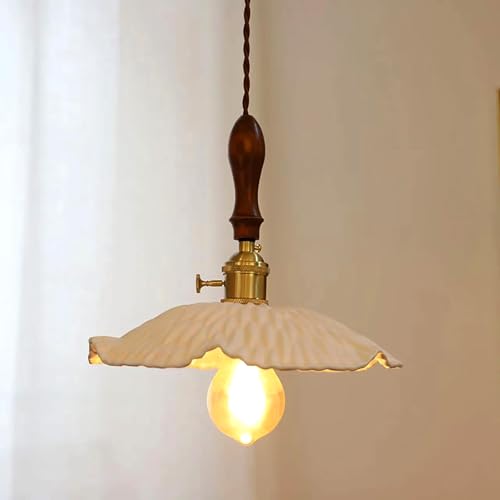 MESCXTY Japanese Chandelier – Modern Glass and Walnut