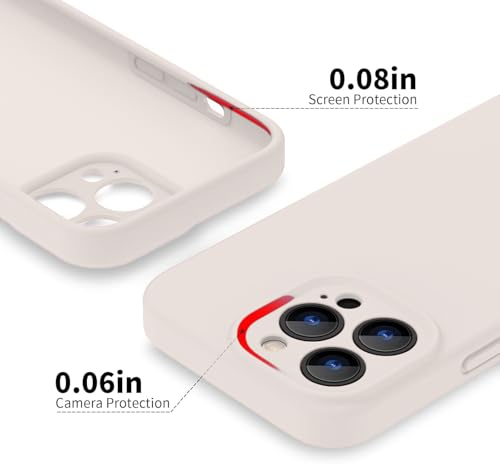 Image of DIZORO Compatible for iPhone 16 Pro Max Case 6.9, Slim Liquid Silicone 3 Layers Full Covered Soft Gel Rubber Phone Case Protective Cover 6.9 Inch - Stone