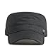 Military Hat for Men Army Hats Unique Design Cadet Cap Adjustable (Cotton, Sport-Black)