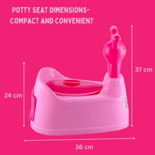 Image of Nabhya Small Potty Toilet Trainer Seat /Chair with Lid and High Back Support for Toddler Boys Girls (Age 7 Months to 2 Years) (Pink)
