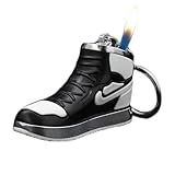 Butane Lighter， Shoe Shaped Lighter, Fashionable and Cool Design, Re-Inflatable and Reusable, Suitable for Camping, BBQ, Candles, Birthday, Men's Gifts (No Gas)