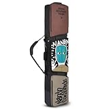 Lzyjckh 防水ローラースノーボードバッグ パッド入りスノーボードバッグ 空の旅に ホイール付きスキーバッグ 外側バッグ3枚 スキーブーツ、ヘルメット、ゴーグル、B