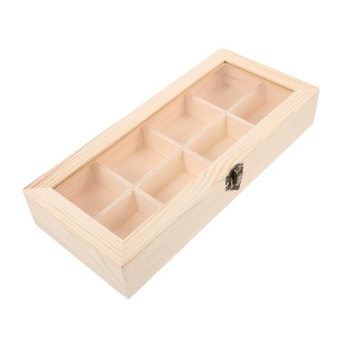 IMIKEYA Caja de Almacenamiento de Joyas de Madera con Compartimento Joyero Organizador para Bisutería y Práctico
