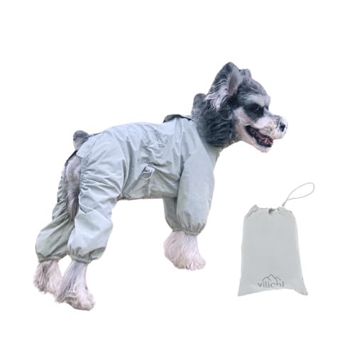 Vilichi Dog Raincoat with Full Leg Coverage, Waterproof & Lightweight Rain Jacket for Small and...