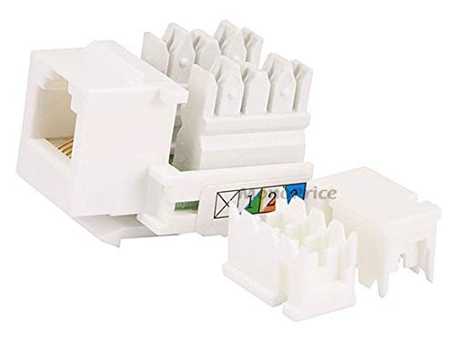 Monoprice RJ12 Keystone Jack 110 Type White miniatura 3